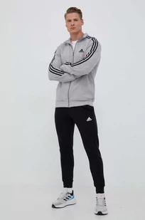 adidas dres męski kolor szary - Dresy męskie - miniaturka - grafika 1