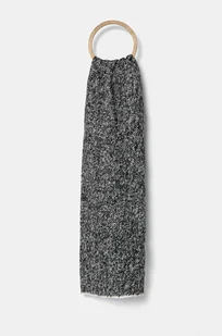 Calvin Klein szalik z domieszką wełny kolor czarny gładki K60K612613 - Apaszki i szaliki damskie - miniaturka - grafika 1