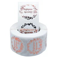 Scrapbooking - Naklejki Ozdobne 3,8 Cm Najlepsze Życzenia 100 Szt - miniaturka - grafika 1