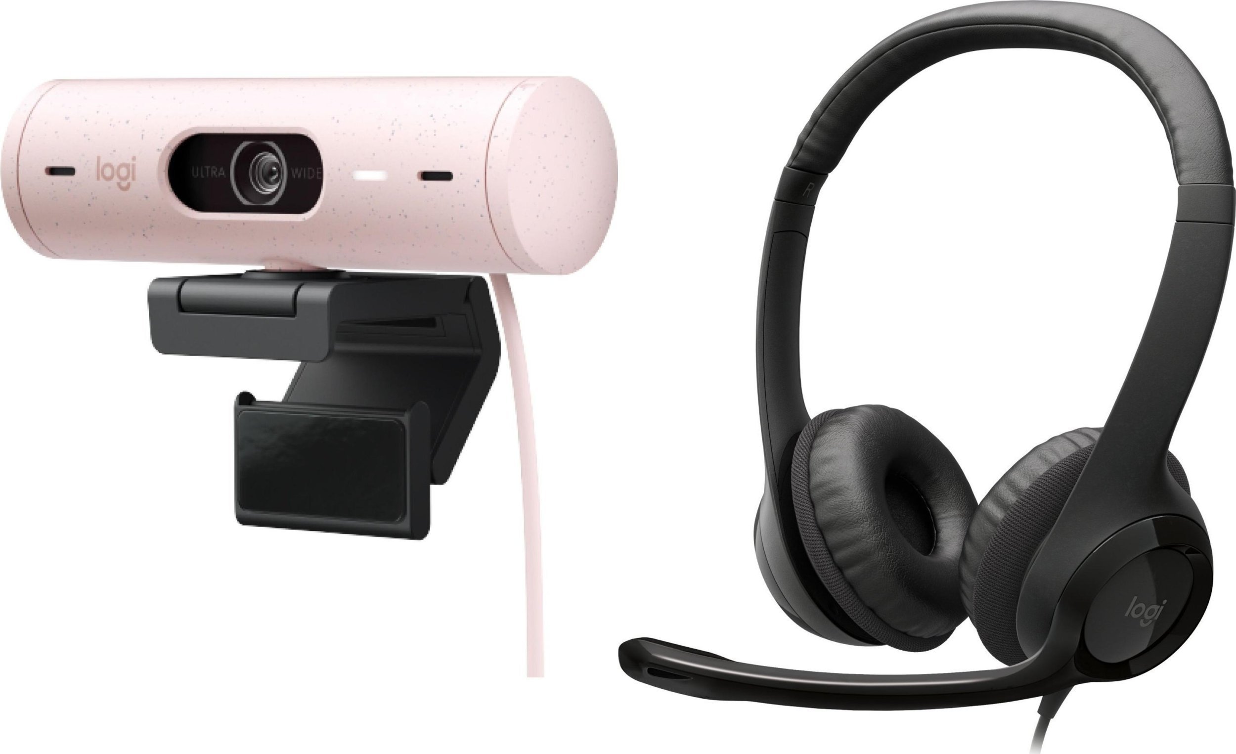 Kamera internetowa Logitech Brio 500 Rose 960-001421 + H390 981-000406