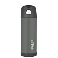 Termosy - Thermos Termos dziecięcy ze słomką 470 ml czarny 120021 - miniaturka - grafika 1