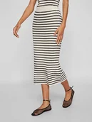 Spódnice - Vila Spódnica dzianinowa w kolorze kremowo-czarnym - miniaturka - grafika 1