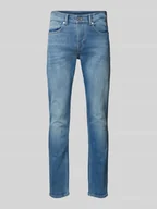 Spodnie męskie - Jeansy o kroju slim fit z 5 kieszeniami - miniaturka - grafika 1