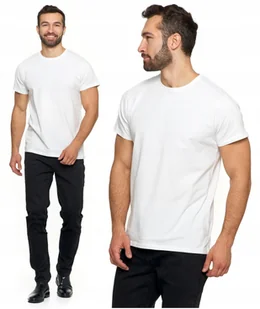 T-SHIRT PREMIUM MĘSKI Koszulka Gładka Bluzka Haft Logo Bawełna MORAJ 3XL - Koszulki męskie - miniaturka - grafika 1