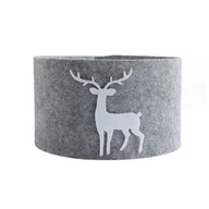 Ozdoby bożonarodzeniowe - Owijka pod choinke maskująca renifer szarość Boże Narodzenie KSN126 - miniaturka - grafika 1