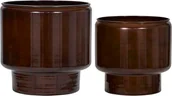 Donice - Doniczki Pile brązowe 2 szt. - miniaturka - grafika 1