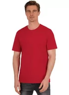 Koszulki męskie - Trigema T-shirt męski Deluxe bawełna, Wiśnia (wiśnia 036), M - miniaturka - grafika 1