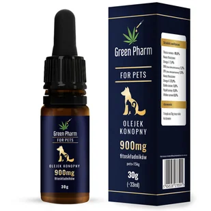 Olejek konopny 3% 33ml Animals Dla psa i kota Pets dla zwierząt – Wzbogacony o olej z łososia - Suplementy i witaminy dla psów - miniaturka - grafika 1