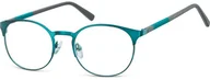 Okulary korekcyjne, oprawki, szkła - Sunoptic Okulary oprawki okrągłe metalowe 995C - miniaturka - grafika 1