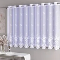Firany - Firanka żakardowa gotowa Natasha na przelotkach 300x180 cm biała - miniaturka - grafika 1