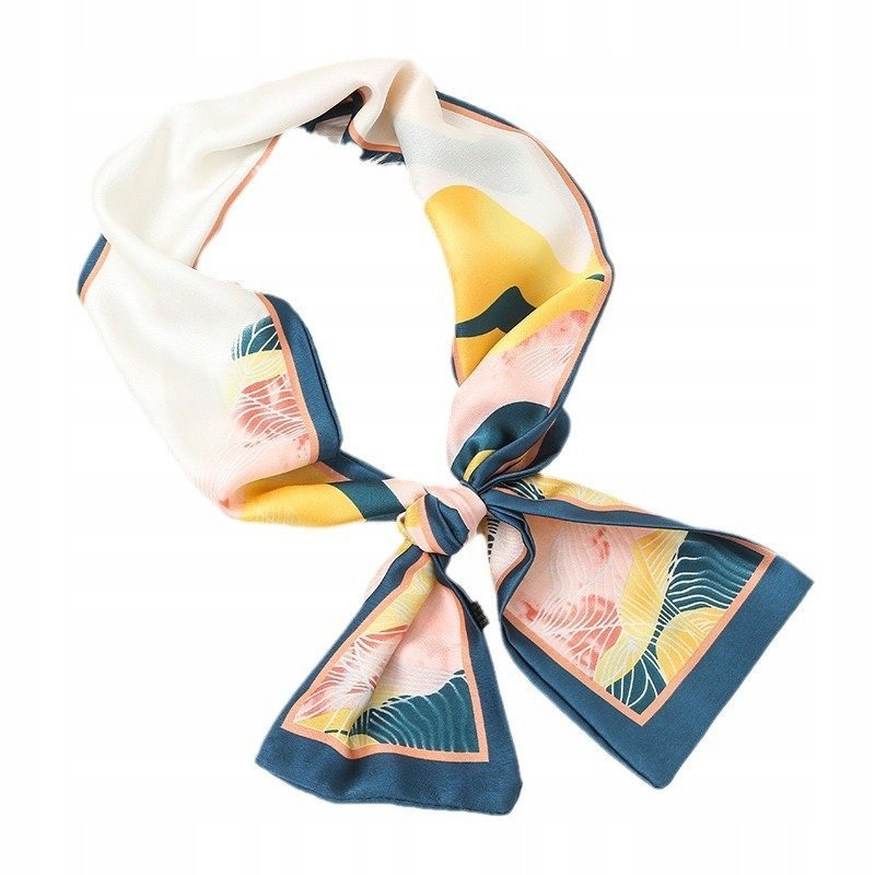 SZAL CHUSTA z nadrukiem damska długa CHUSTKA elegancka APASZKA jak krawat