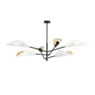 Lampy sufitowe - Emibig Vene lampa sufitowa 6-punktowa biała/złota 1159/6 1159/6 - miniaturka - grafika 1