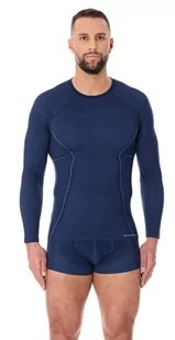 Brubeck, Koszulka męska termiczna z długim rękawem, Active Wool, granatowy, rozmiar XXL - Bielizna sportowa męska - miniaturka - grafika 1
