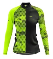 Akcesoria rowerowe - Bluza Rowerowa Damska Neon Hexagon - miniaturka - grafika 1