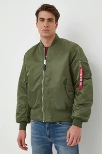 Kurtki męskie - Alpha Industries kurtka bomber dwustronna męska kolor zielony przejściowa - grafika 1