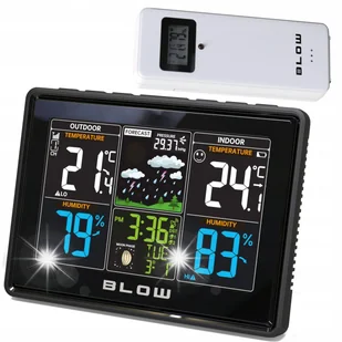 BEZPRZEWODOWA STACJA POGODY POGODOWA HIGROMETR BAROMETR TERMOMETR ZEGAR - Stacje pogodowe BEZPRZEWODOWA STACJA POGODY POGODOWA HIGROMETR BAROMETR TERMOMETR ZEGAR - Stacje pogodowe - miniaturka - grafika 1