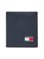 Portfele - Tommy Jeans Duży Portfel Męski Tjm Heritage Leather Cc & Coin AM0AM13408 Granatowy - miniaturka - grafika 1