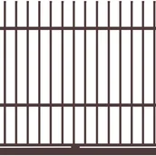 Ogrodzenia - Polbram Brama przesuwna Majorka 4x1,5 m prawa brązowa automat - miniaturka - grafika 1