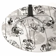 Podnóżki, podpórki, podkładki - Mata na podłogę pod krzesło Kwiaty Glamour fi100 cm - miniaturka - grafika 1
