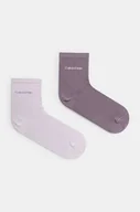 Skarpetki damskie - Calvin Klein skarpetki 2-pack damskie kolor fioletowy 701229452 - miniaturka - grafika 1