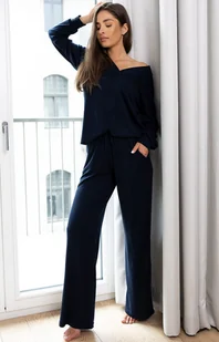 Dwuczęściowa piżama damska Navy Blue, Kolor granatowy, Rozmiar S/M, SENSIS - Primodo.com - Piżamy damskie - miniaturka - grafika 1