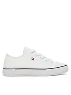Buty dla dziewczynek - Tommy Hilfiger Trampki T3X9-33846-0890100 Biały - miniaturka - grafika 1