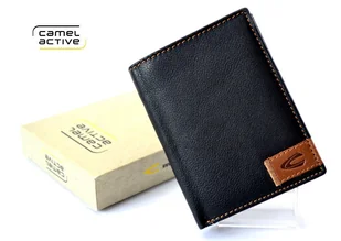Camel Active California 128-705-60 – skórzany portfel męski, czarny 128 705 60 - Portfele - miniaturka - grafika 1