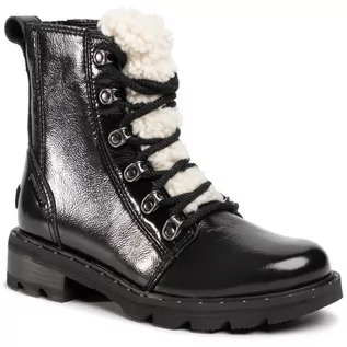 Botki damskie - Sorel Botki Lennox Lace Cozy NL3929 Black - grafika 1