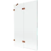 Parawany nawannowe - Mexen Lunar parawan nawannowy 2-skrzydłowy lewy 110 x 150 cm, transparent, różowe złoto - 897-110-100-60-00-L - miniaturka - grafika 1