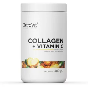 OstroVit Kolagen + Witamina C o smaku ananasowym proszek 400 g 1146711 - Witaminy i minerały - miniaturka - grafika 1