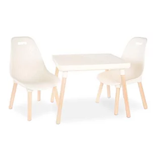 B. Toys - Zestaw mebli dziecięcych - zawiera 1 stół rzemieślniczy i 2 krzesła dziecięce w kolorze kości słoniowej - Naturalne drewniane nogi - ‎54,51 x 62,41 x 65 cm - Od 3 lat - Stoliki dla dzieci - miniaturka - grafika 1