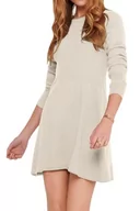Sukienki - Bestseller A/S Damska sukienka ONLALMA L/S O-Neck Dress KNT NOOS, Whitecap Gray, XL, Whitecap Gray, XL - miniaturka - grafika 1