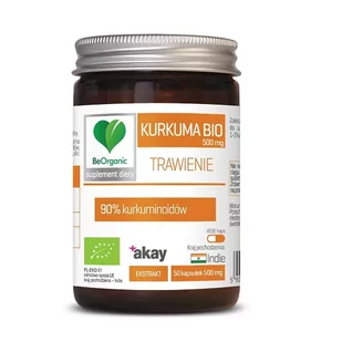 Medicaline BeOrganic Kurkuma Bio 500 mg Trawienie x 50 kaps - Układ pokarmowy - miniaturka - grafika 1