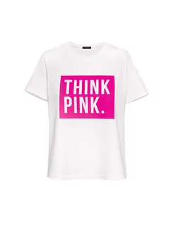 Koszulki i topy damskie - T-shirt think pink - grafika 1