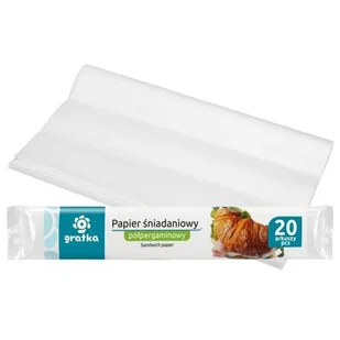 Papier śniadaniowy Gratka 23 x 33 cm 20 arkuszy - Folia, papier śniadaniowy, serwetki - miniaturka - grafika 1