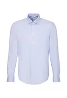 Koszule męskie - Seidensticker Męska koszula z długim rękawem Extra Slim Fit, jasnoniebieski, 40 - miniaturka - grafika 1