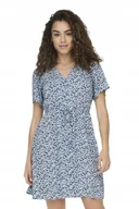 Sukienki - ONLY SUKIENKA MINI W KWIATY Z WIĄZANIEM W TALII XL 6BA - miniaturka - grafika 1