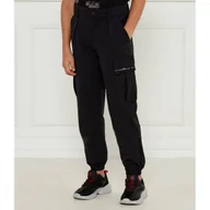 Spodnie i spodenki dla chłopców - HUGO KIDS Spodnie | Loose fit - miniaturka - grafika 1