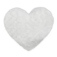Poduszki dekoracyjne - Poduszka 38x42 Kształt Serce plusz eco futro kremowa Walentynki - miniaturka - grafika 1