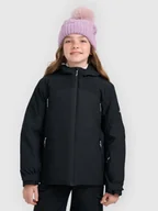 Kurtki i płaszcze dla dziewczynek - 4F Kurtka narciarska membrana 8000 dziewczęca - czarna 122 (6-7 lat) - miniaturka - grafika 1
