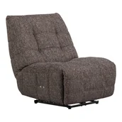 Fotele - Antracytowy częściowo rozkładany fotel wypoczynkowy Hein – WOOOD - miniaturka - grafika 1