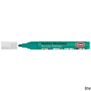 Marker Akrylowy, Fibrowa Końcówka Ścięta 2-5Mm,  Zielony To-402 Toma - Markery do tablic - miniaturka - grafika 1