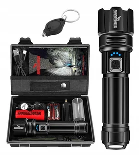 Mocna Latarka Led 20000 Lm Taktyczna Wojskowa z Powerbank Shadowhawk XHP702 - Powerbanki - miniaturka - grafika 1