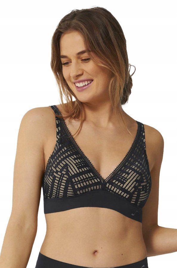 SLOGGI MIĘKKI BIUSTONOSZ CZARNY GEOMETRYCZNY WZÓR L JPA