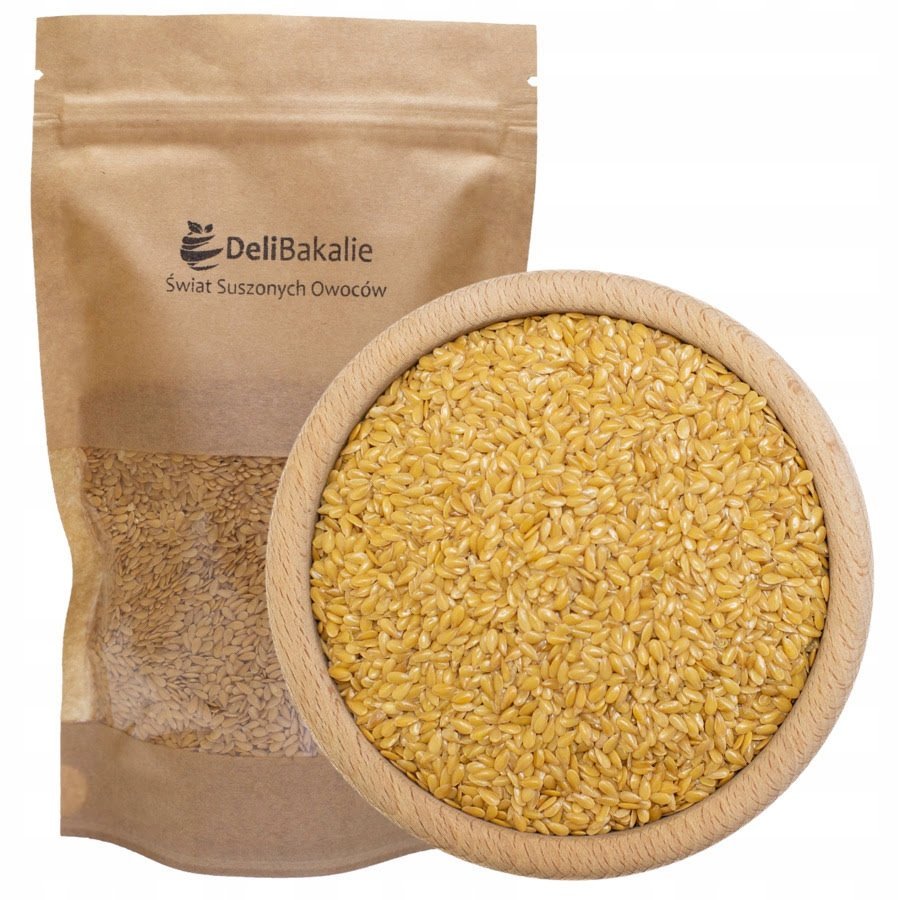 Siemię Lniane Złote 0,25kg ziarno naturalne złociste DeliBakalie