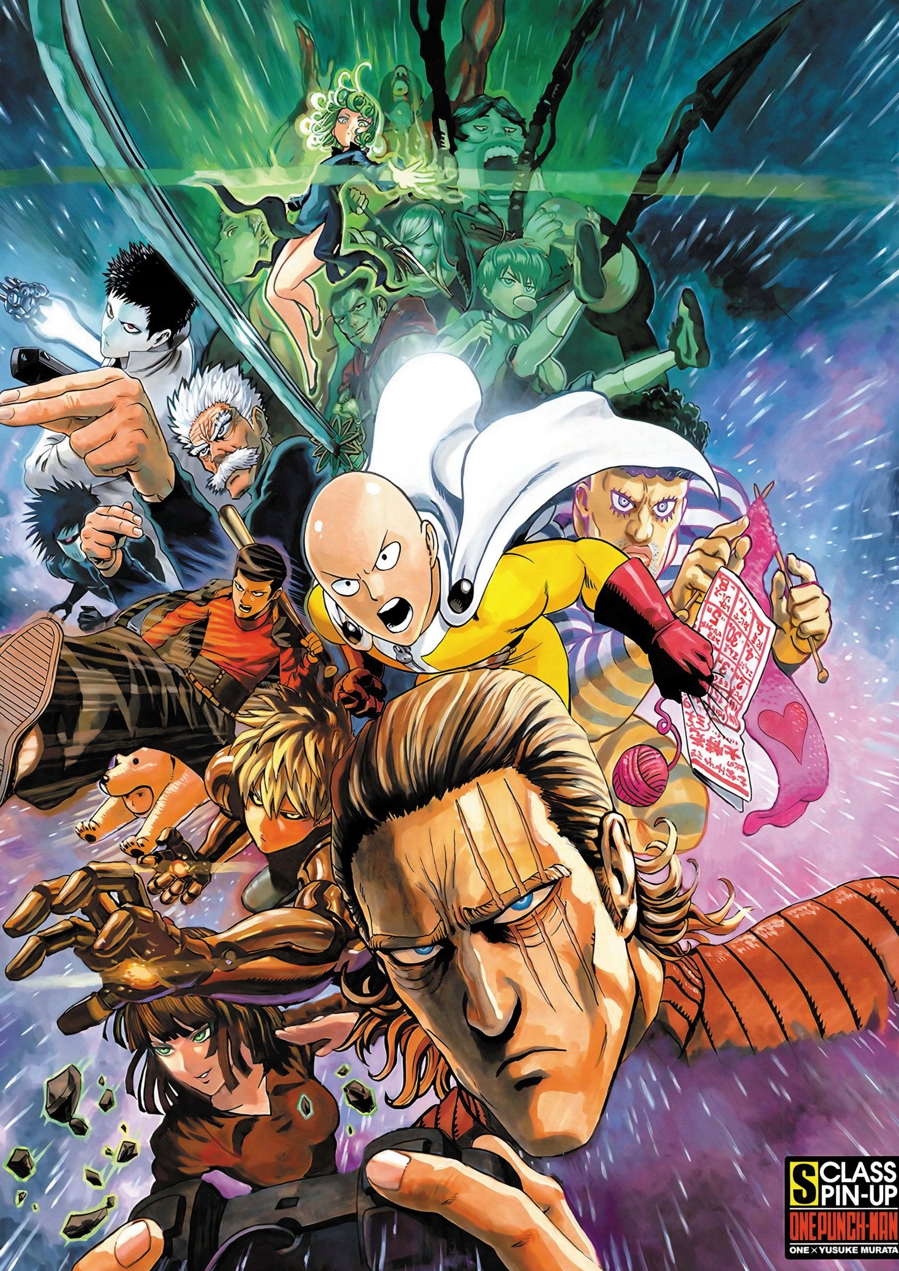 Plakat A3 One Punch Man Anime Saitama Genos