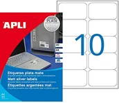 Etykiety do drukarek - agipa 15030 etykiety na tabliczkę znamionową, 96 x 50,8 mm, srebrne - miniaturka - grafika 1