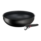 Patelnie - Patelnia z powłoką nieprzywierającą/z odpinaną rączką aluminiowa 29,5x35,5 cm INGENO Eco Resist L3979302 – Tefal - miniaturka - grafika 1