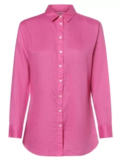 Koszule damskie - Fynch-Hatton - Damska bluzka lniana, wyrazisty róż - grafika 1