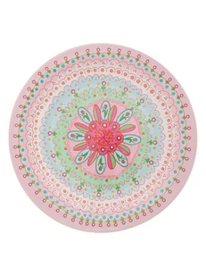 Overbeck and Friends Talerz "Rose" w kolorze jasnoróżowym ze wzorem - Ø 41 cm - Sztućce dla dzieci - miniaturka - grafika 1